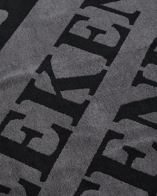 Weekend Offender Large Diagonal Logo Beach Towel Black/Grey