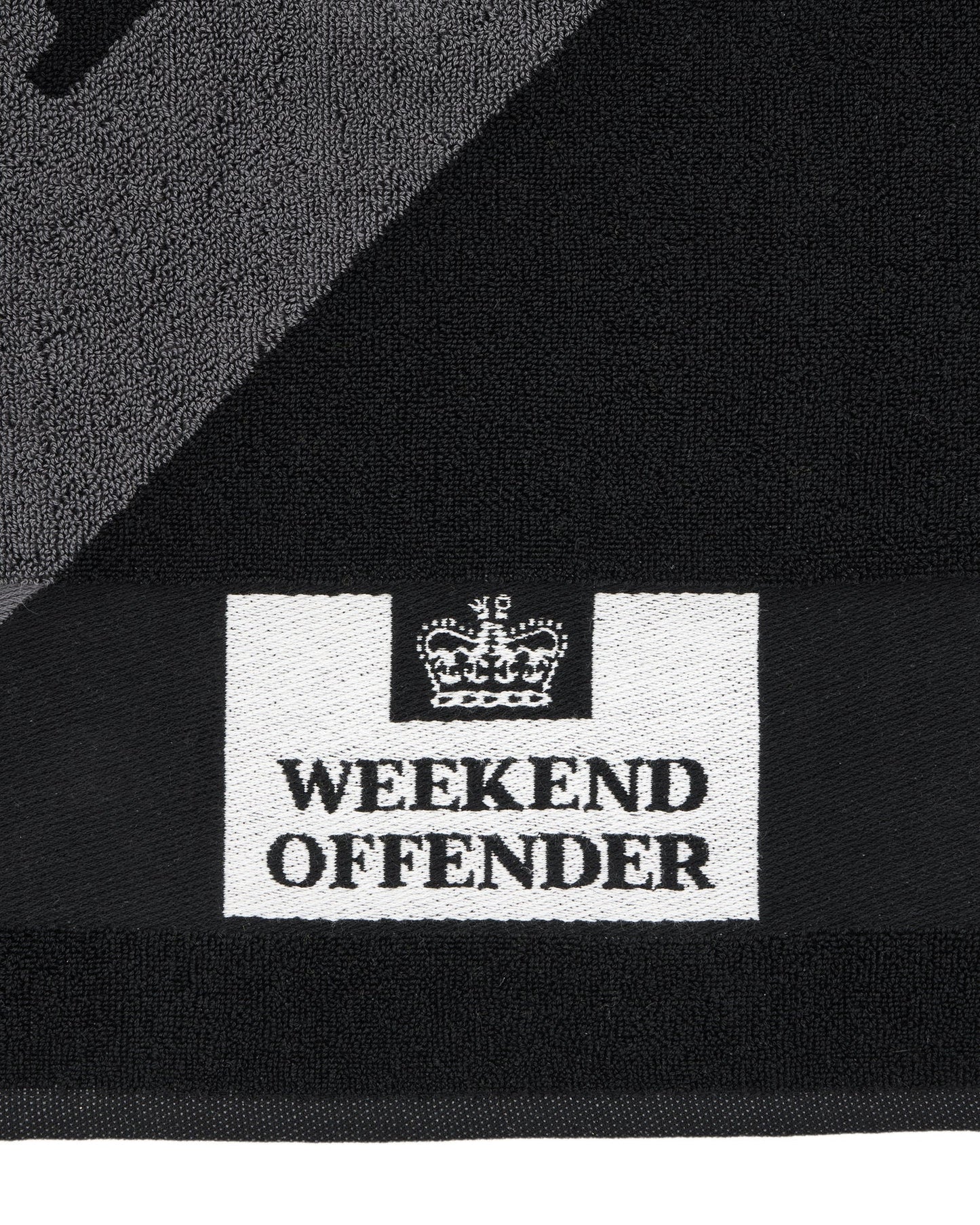 Weekend Offender Large Diagonal Logo Beach Towel Black/Grey