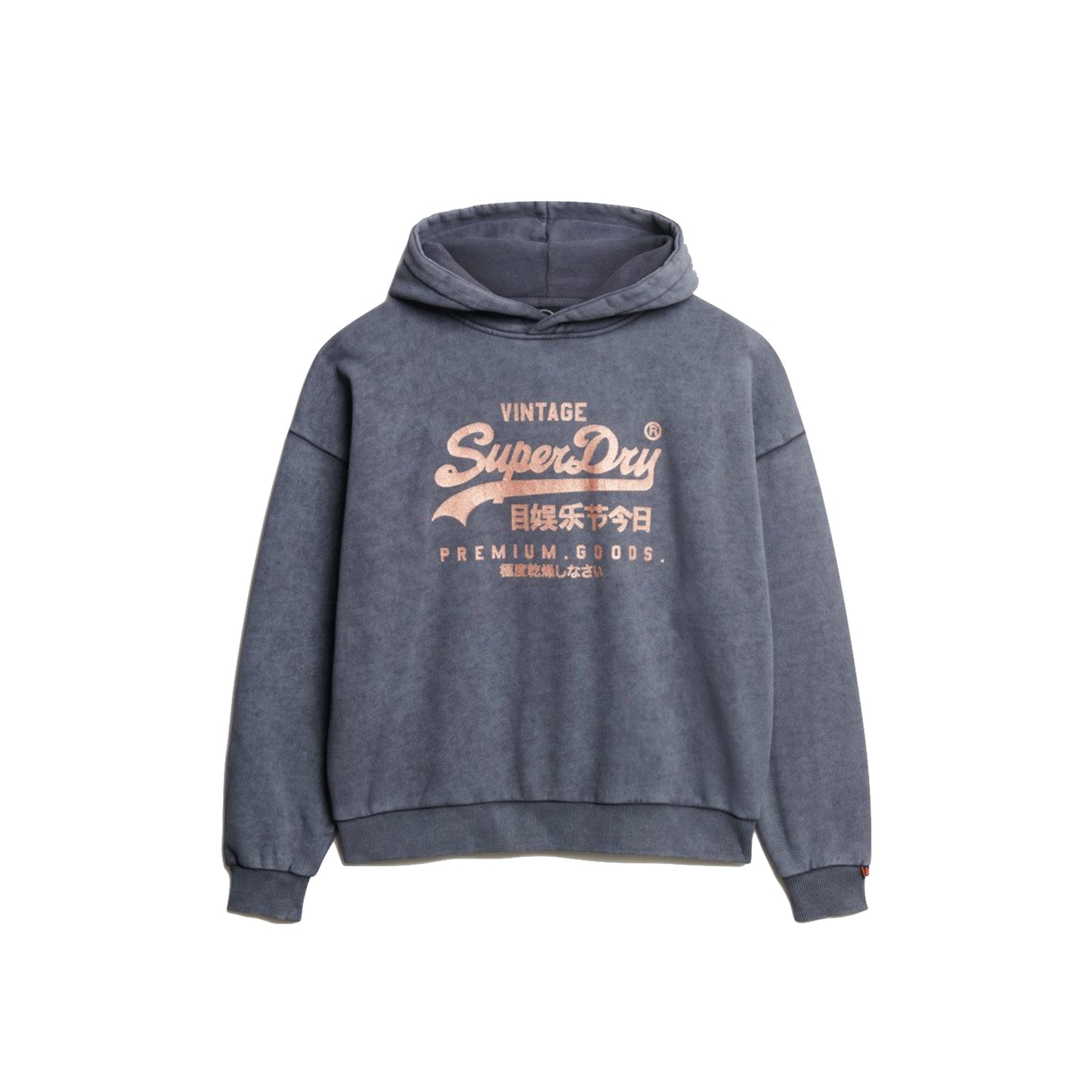 Superdry VL Metallic Relaxed Hood Heavy Backstage Black