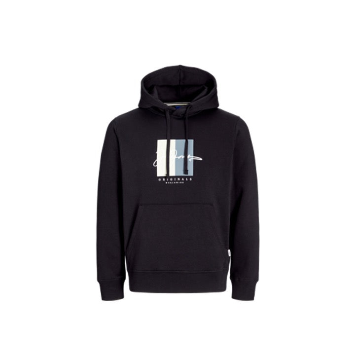 Jack & Jones JORFREDERIKSBERG Box Script Sweat Hood Black