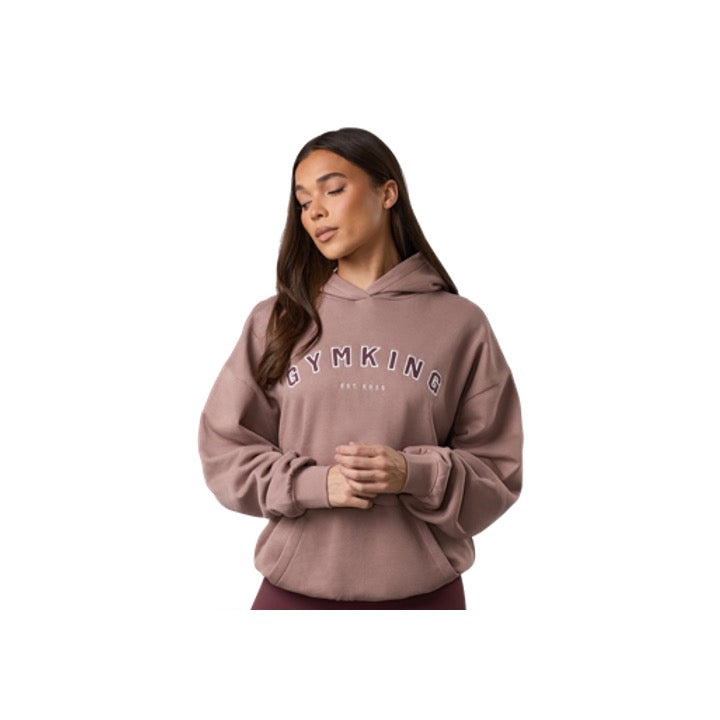 Gym King Ladies Shadow Oversized Hoodie Fawn