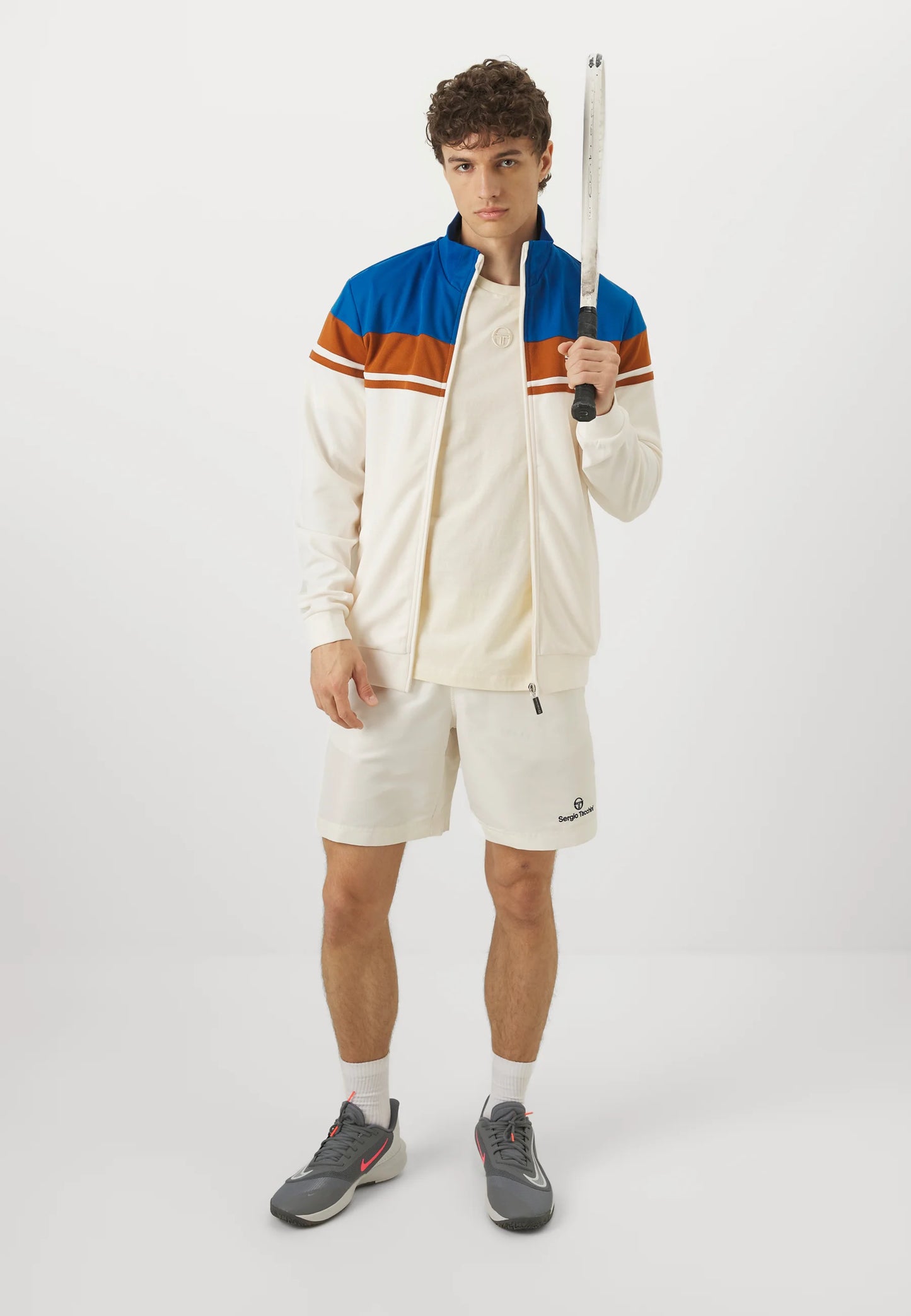 Sergio Tacchini Damarindo TT Track Top Nautical Blue/Gardenia/Mocha Bisque