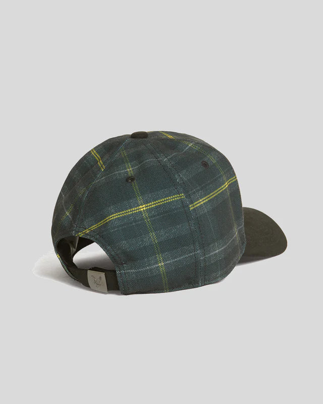 Lyle & Scott Contrast Tartan Check Baseball Cap Jet Black