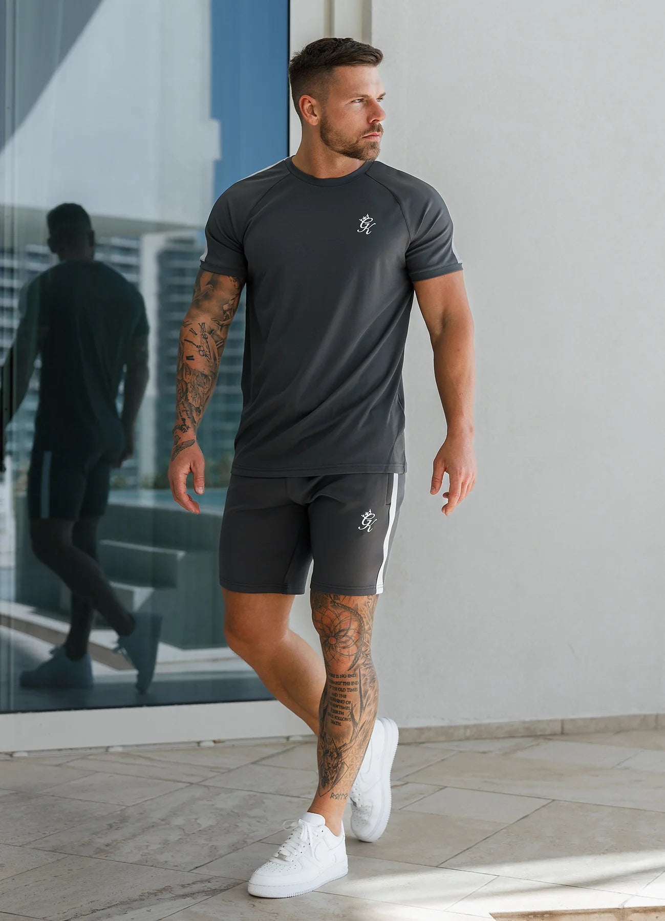 Gym King Core Plus Poly T-Shirt Graphite