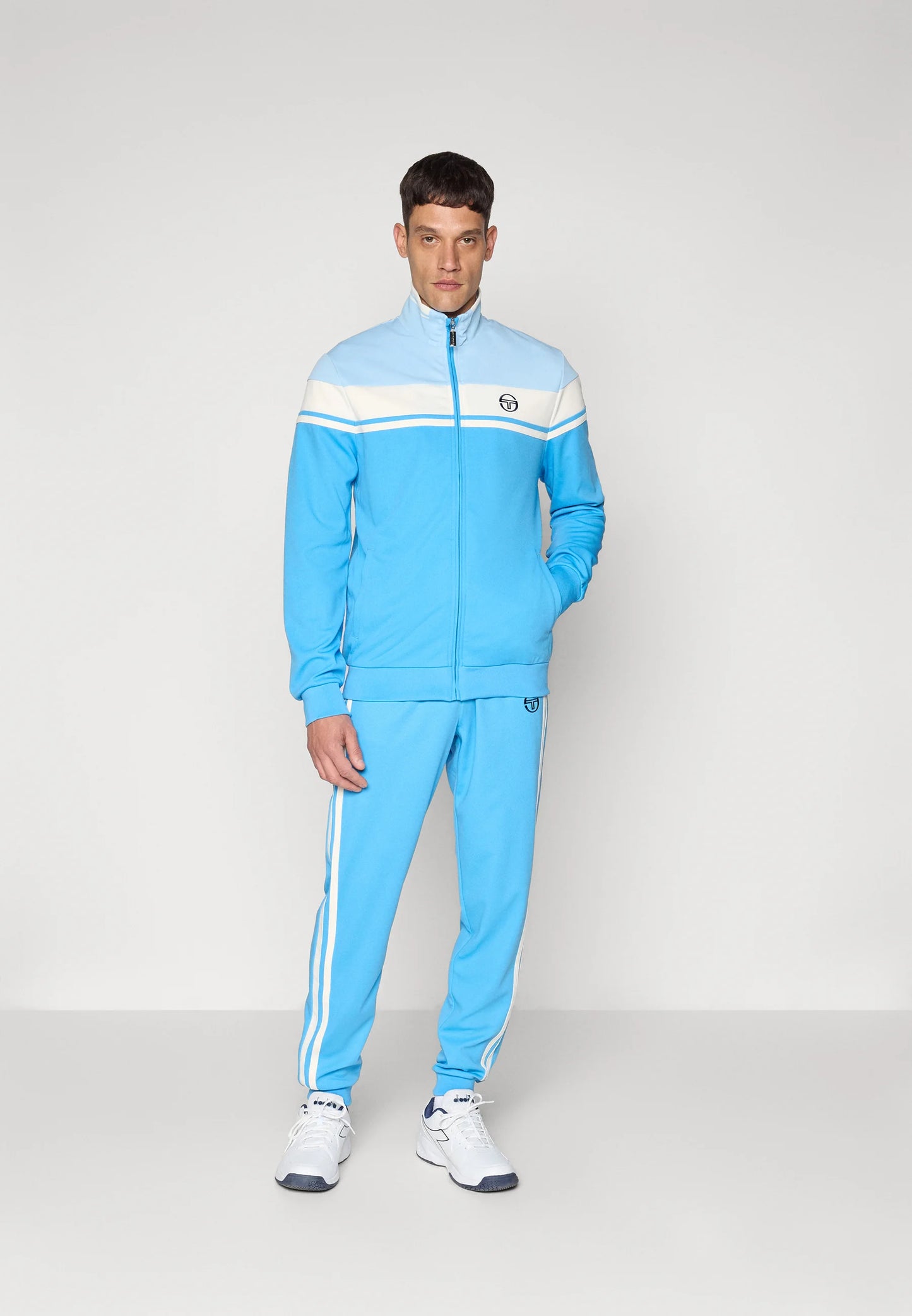 Sergio Tacchini Damarindo TT Track Top Azure Blue/Gardenia