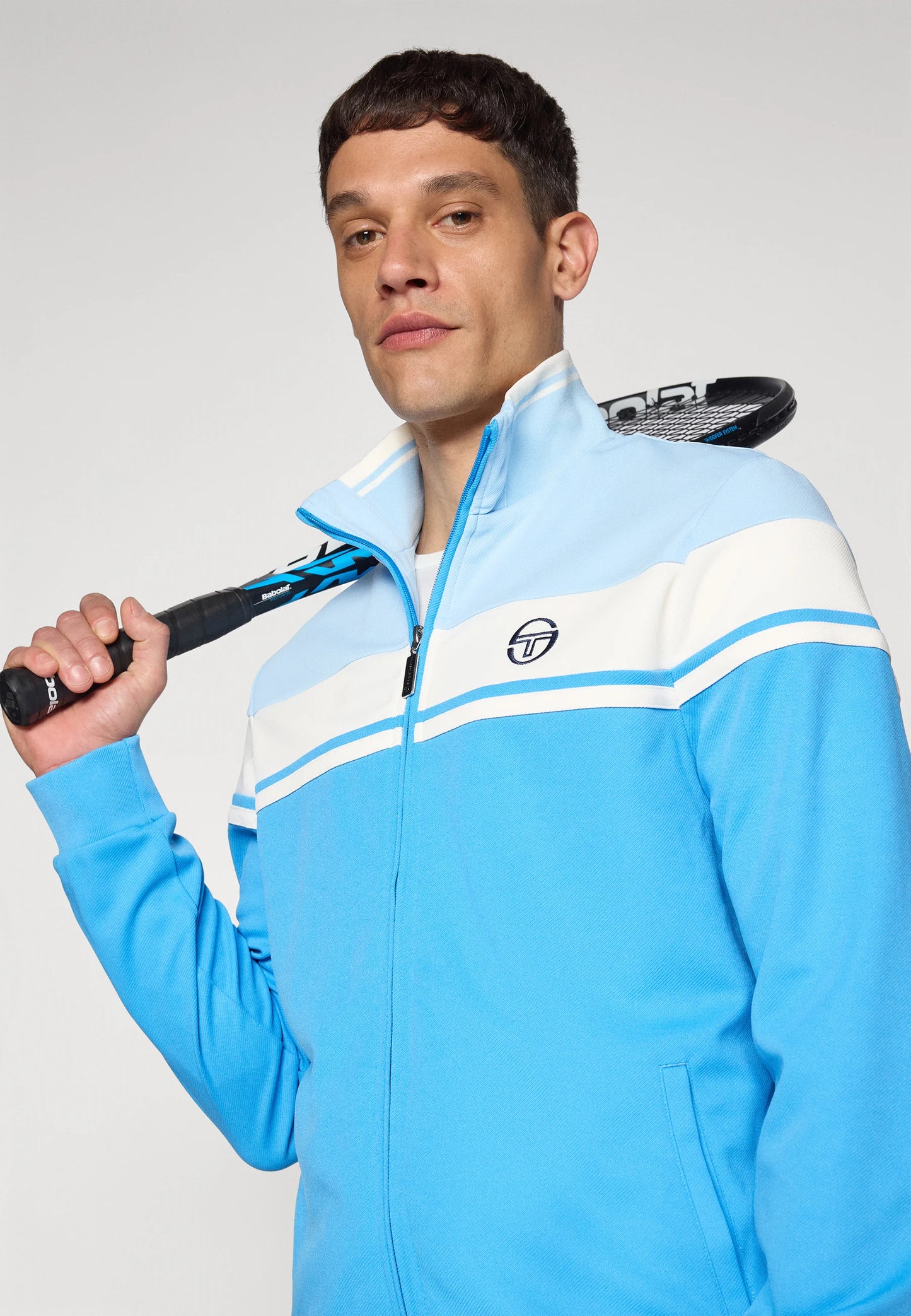 Sergio Tacchini Damarindo TT Track Top Azure Blue/Gardenia