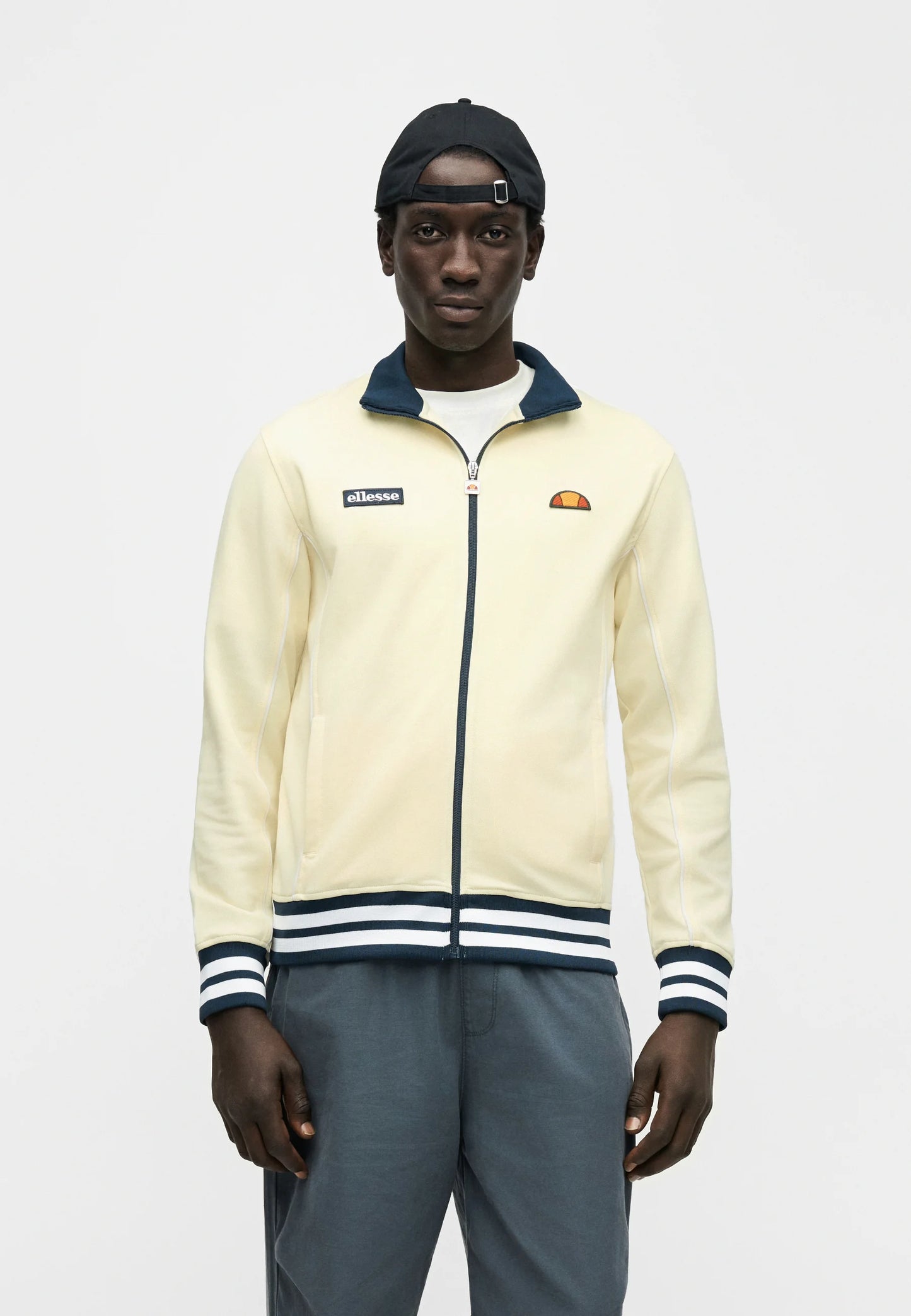 Ellesse Milan Track Top Light Yellow/Navy