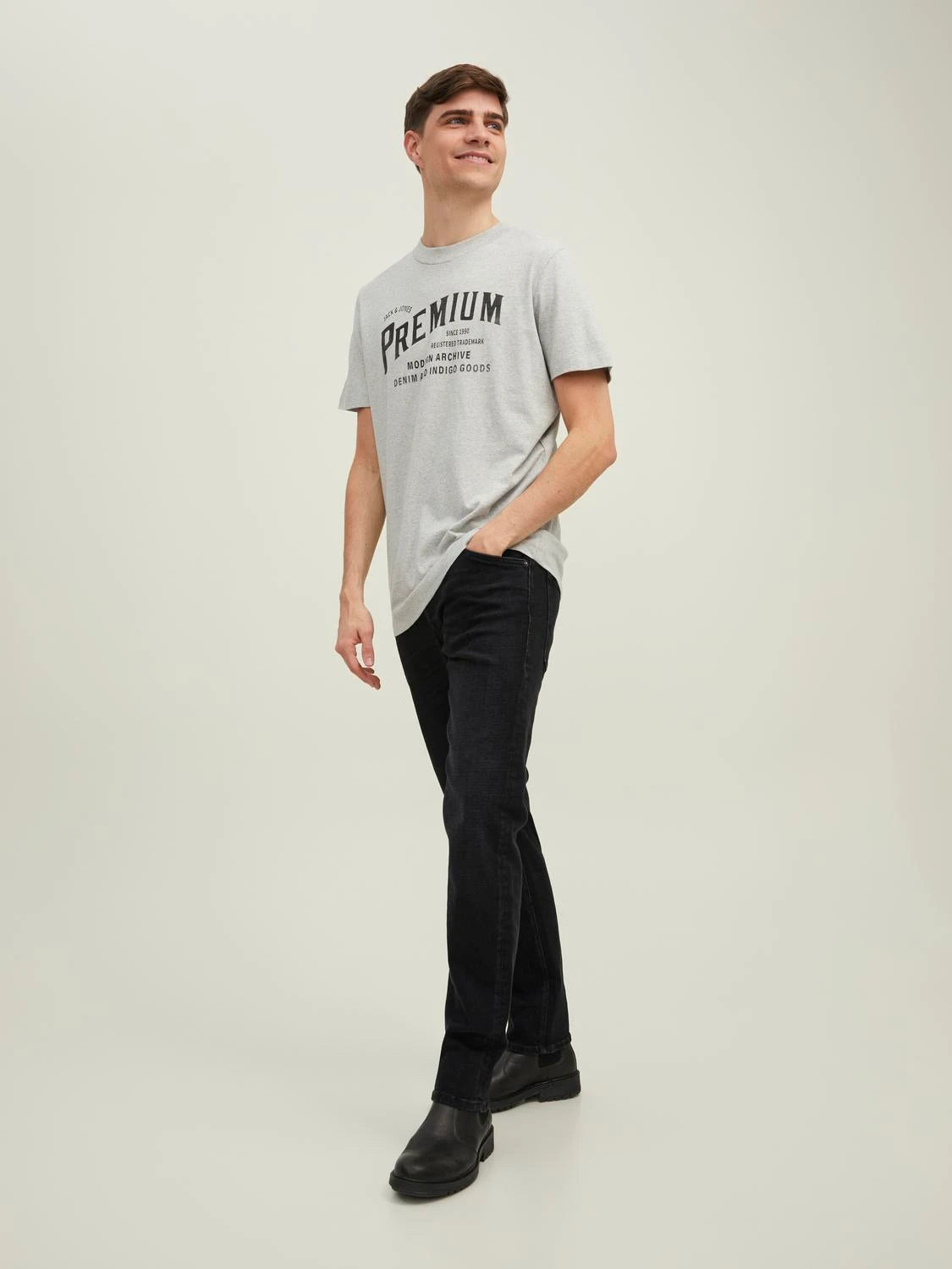 Jack & Jones Mike Tapered Fit Jeans Black Denim