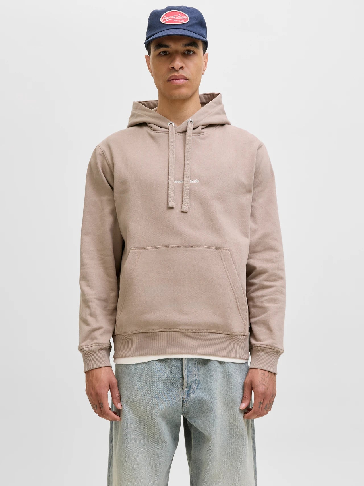 JACK & JONES JORNORREBRO EMB Sweat Hoodie Mocha Meringue