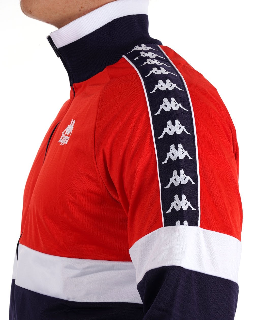 Kappa Track Top Red/Blue Evening/White