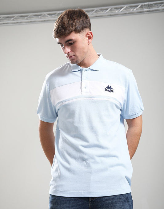 Kappa Urwen Polo Shirt Sky Blue/White