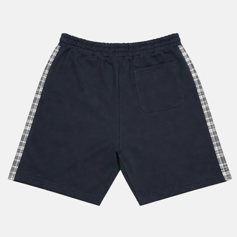 Lyle & Scott Check Panelled Sweatshort Dark Navy