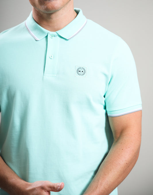 Marshall Artist Tipped Polo Shirt Mint