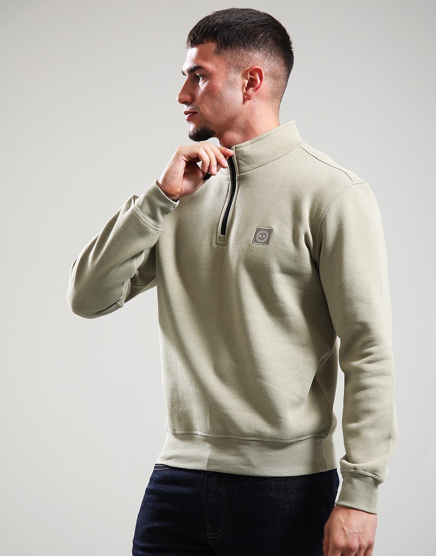 Marshall Artist Marchio 1/4 Zip Sweatshirt Dark Stone