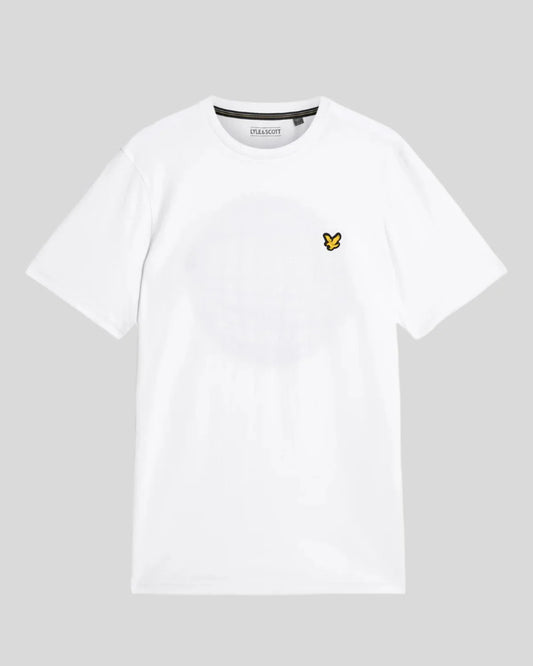 Lyle & Scott Geometric Globe Graphic T-Shirt White