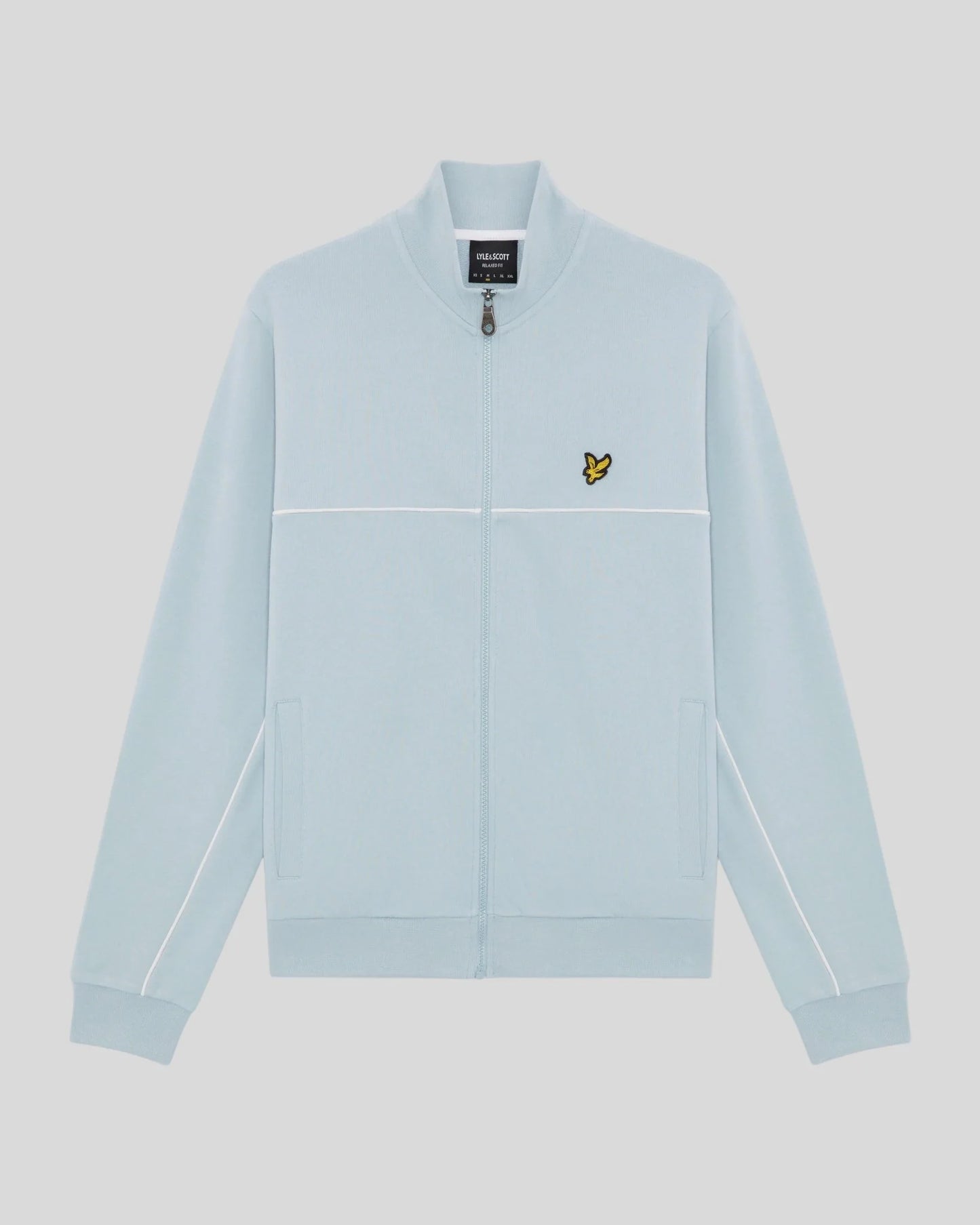 Lyle & Scott Piped Full Zip Track Top Opal Blue
