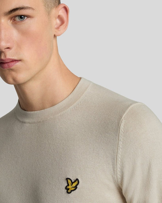 Lyle & Scott Cotton Merino Crew Neck Jumper Cove