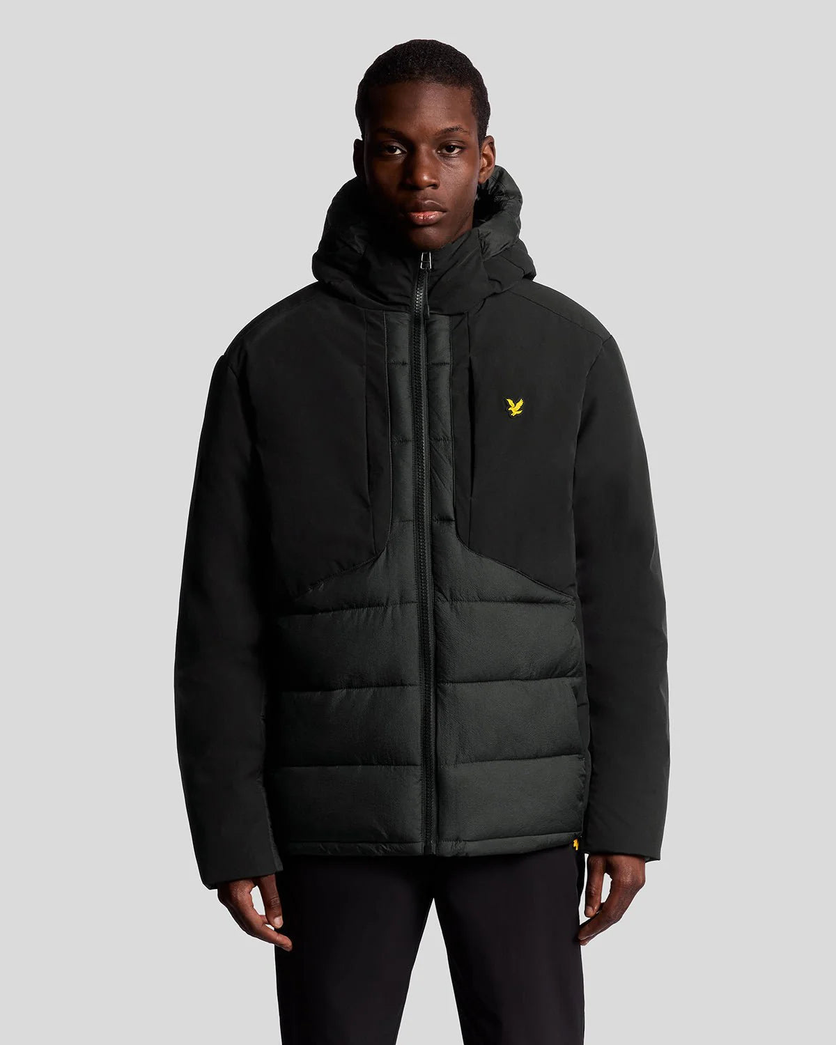 Lyle & Scott Sports Hybrid Puffer Jacket Jet Black
