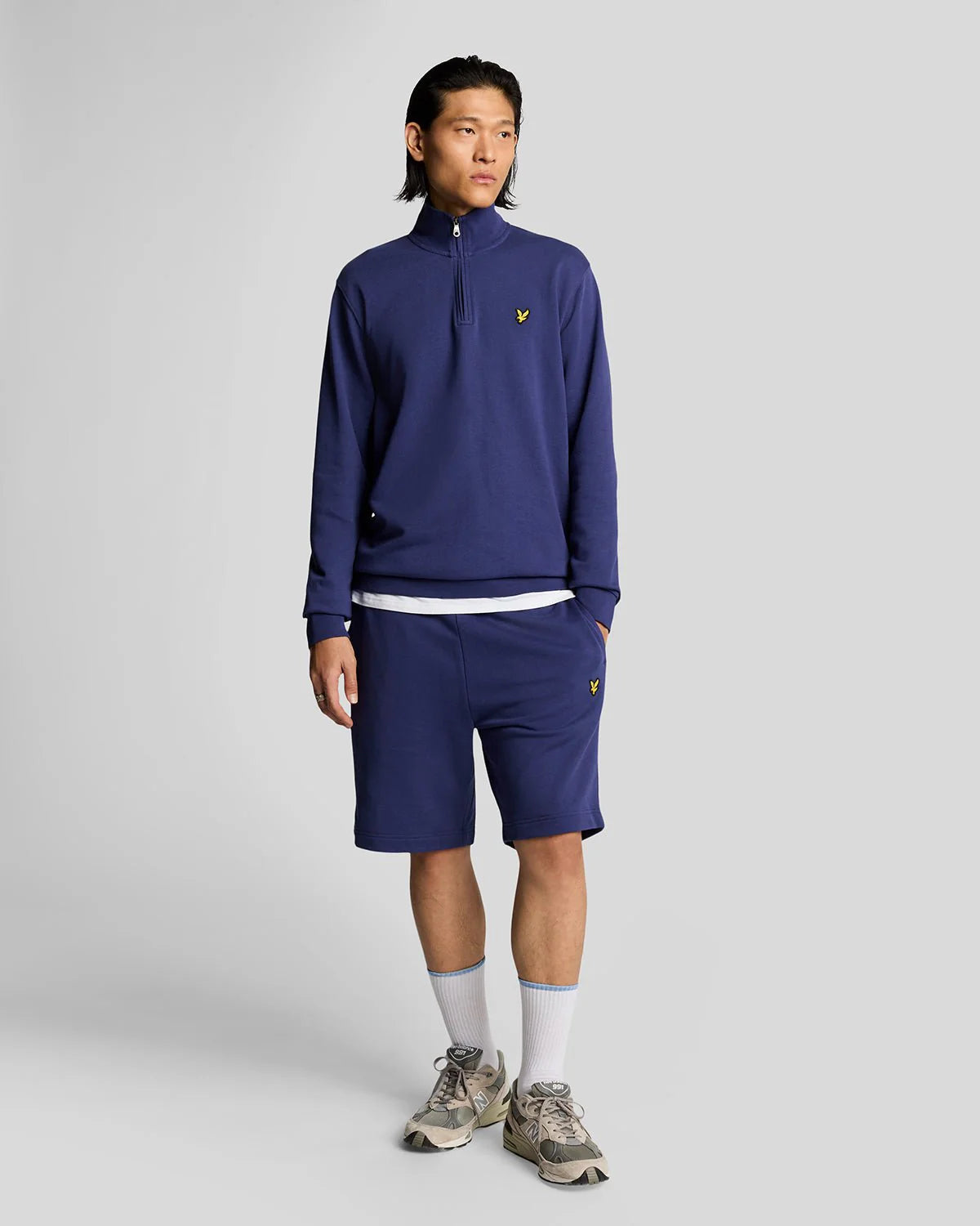Lyle & Scott Loopback 1/4 Zip Sweat Deep Indigo