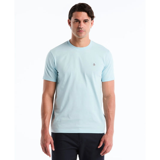 Original Penguin Sticker Pete Logo T-Shirt Cool Blue