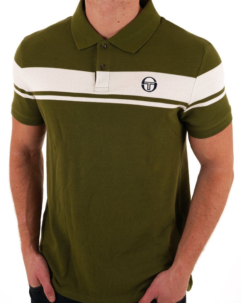 Sergio Tacchini Young Line Polo Shirt Sphagnum/Gardenia