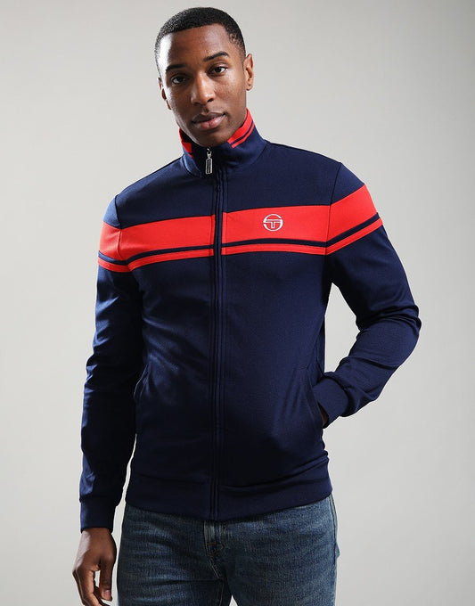 Sergio Tacchini Damarindo Track Top Maritime Blue/Adrenaline Rush