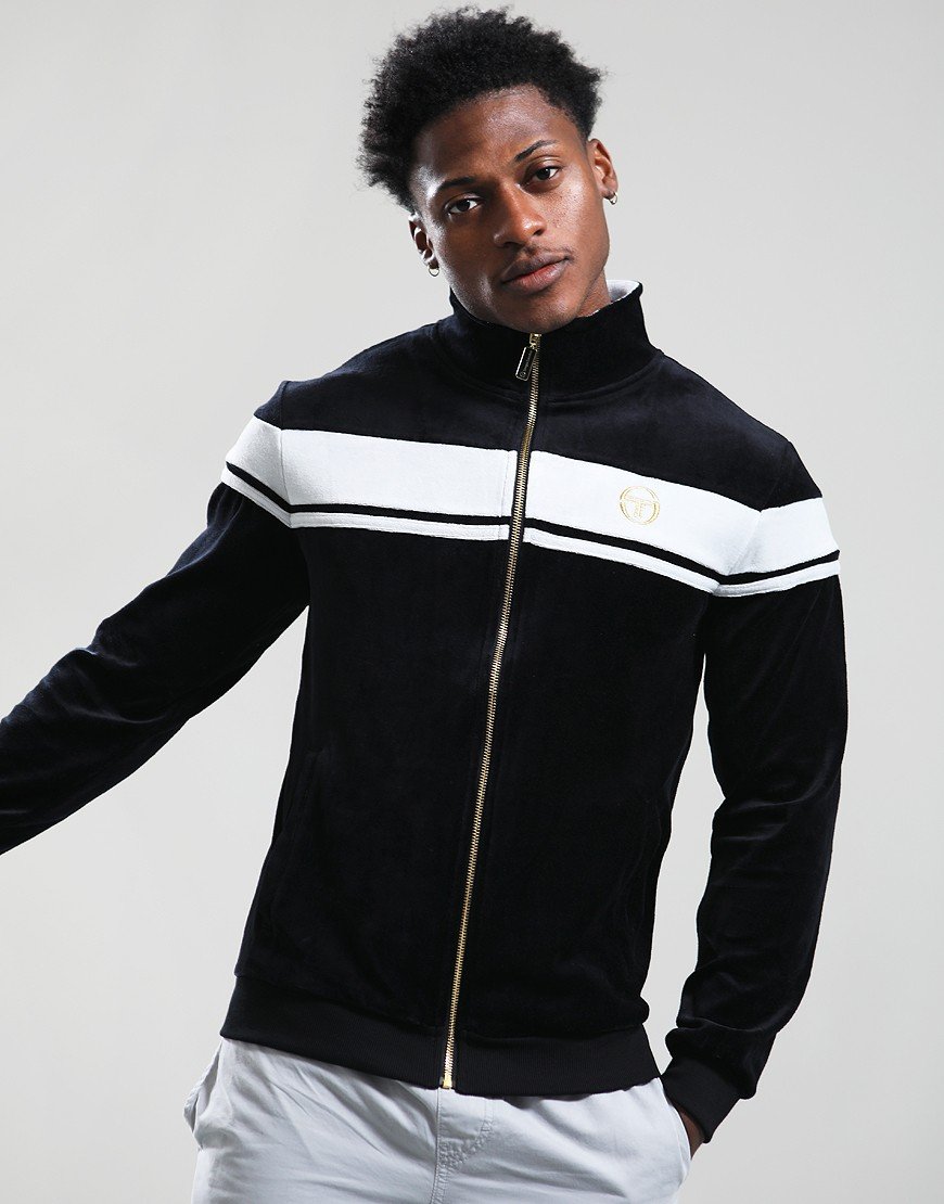 Sergio Tacchini Velour Damarindo Track Top Black