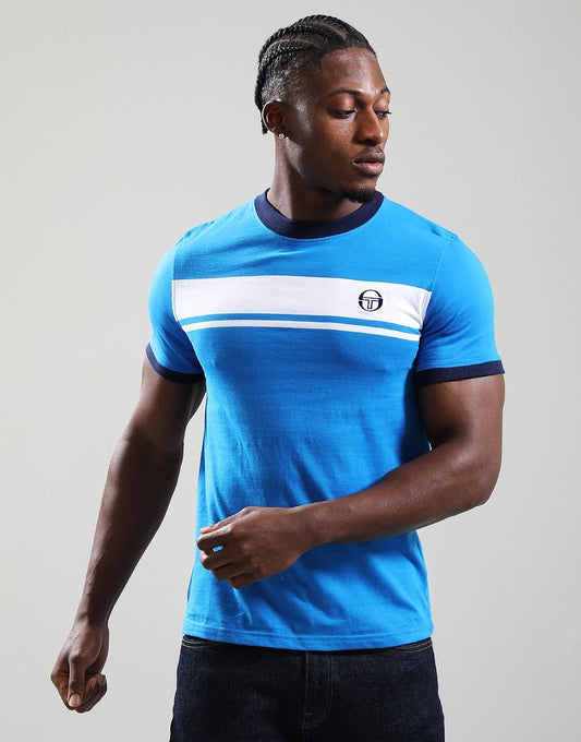Sergio Tacchini Master Crew Neck T-Shirt Directoire Blue/White/Maritime Blue