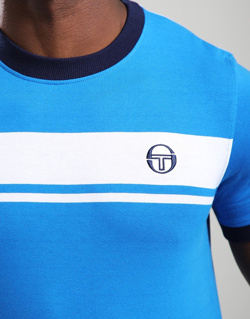 Sergio Tacchini Master Crew Neck T-Shirt Directoire Blue/White/Maritime Blue