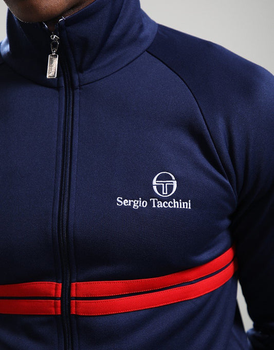 Sergio Tacchini New Dallas Track Top Maritime Blue/Adrenaline Rush
