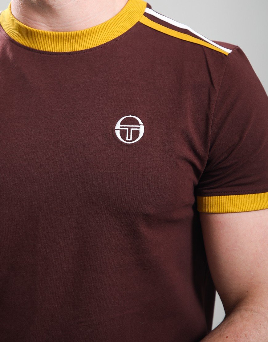 Sergio Tacchini Triste T-Shirt Bitter Chocolate/Arrowwood/Gardenia