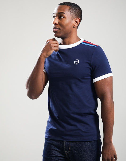 Sergio Tacchini Triste T-Shirt Maritime Blue/White