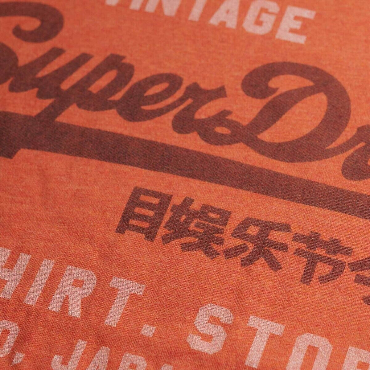 Superdry VL Heritage Relaxed T-Shirt Rust Orange Marl