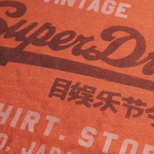 Superdry VL Heritage Relaxed T-Shirt Rust Orange Marl