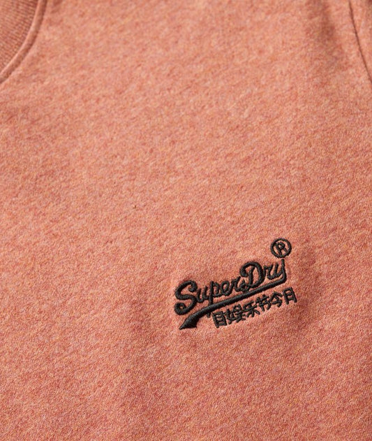 Superdry Essential Logo Embroidered T-Shirt Fired Orange Grit*