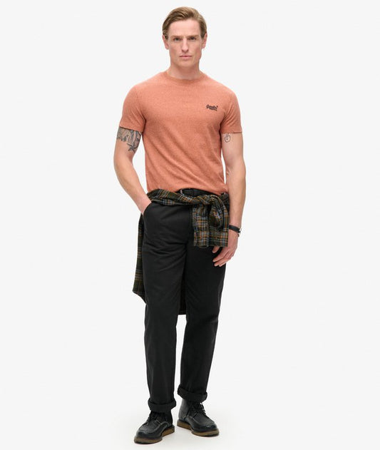 Superdry Essential Logo Embroidered T-Shirt Fired Orange Grit*