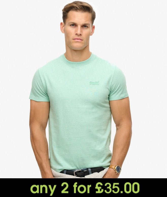 Superdry Essential Logo Embroidered T-Shirt Light Mint