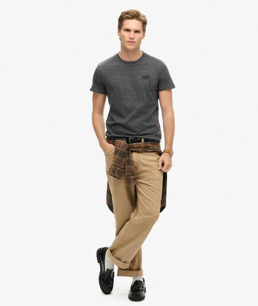 Superdry Essential Logo Embroidered T-Shirt Charcoal Heather*