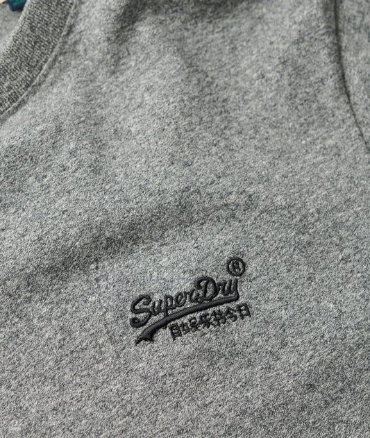 Superdry Essential Logo Embroidered T-Shirt Volcanic Black Grit*