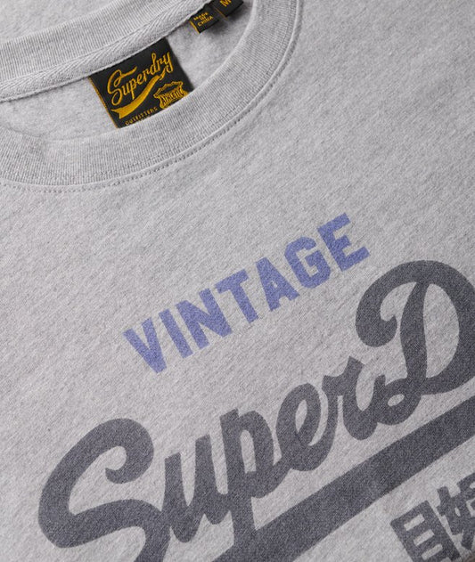 Superdry VL Heritage Relaxed T-Shirt College Grey Marl