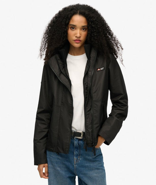 Superdry Ladies Hooded Mountain Windbreaker Jacket Black