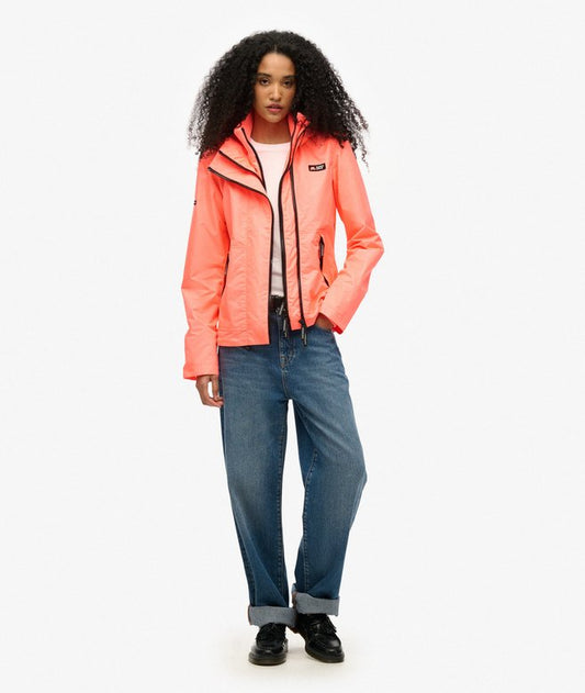 Superdry Ladies Hooded Mountain Windbreaker Jacket Pastelline Coral