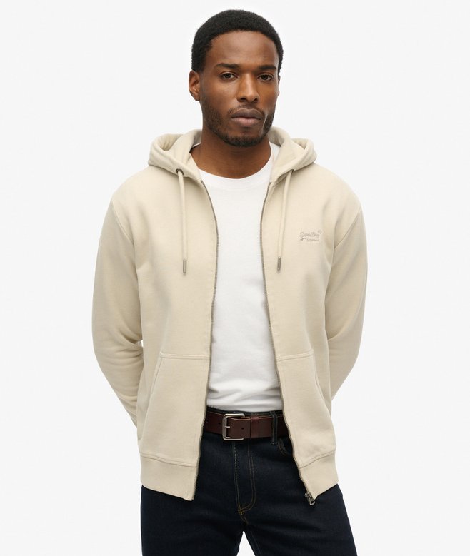 Superdry Essential Logo Zip Hoodie HB Light Stone Beige
