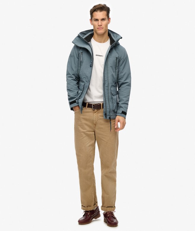 Superdry Hood Ultimate Embroidered Windbreaker Stormy Weather Blue