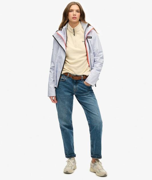 Superdry Ladies Hooded Mountain Windbreaker Jacket Iced Purple