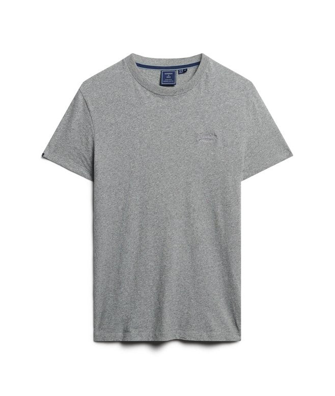 Superdry Essential Logo Embroidered T-Shirt Noos Grey Marl/Blue