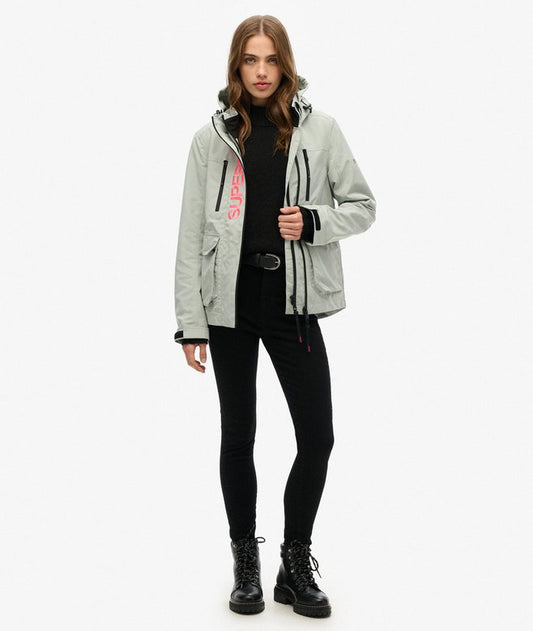Superdry Ladies Hood Ultimate Tech Windbreaker Puritan Grey