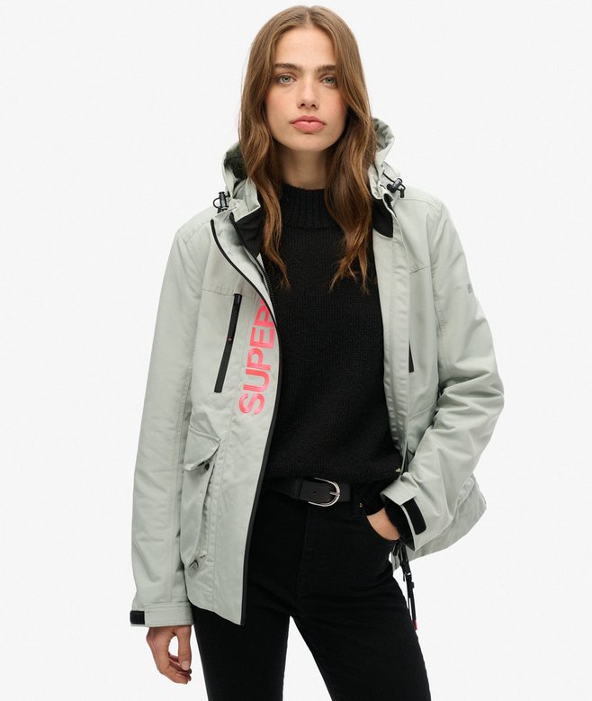 Superdry Ladies Hood Ultimate Tech Windbreaker Puritan Grey