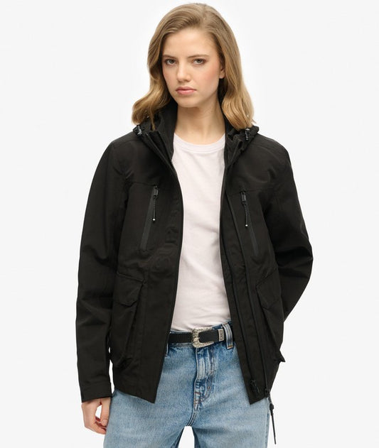 Superdry Ladies Hooded Ultimate Tech Windbreaker Black