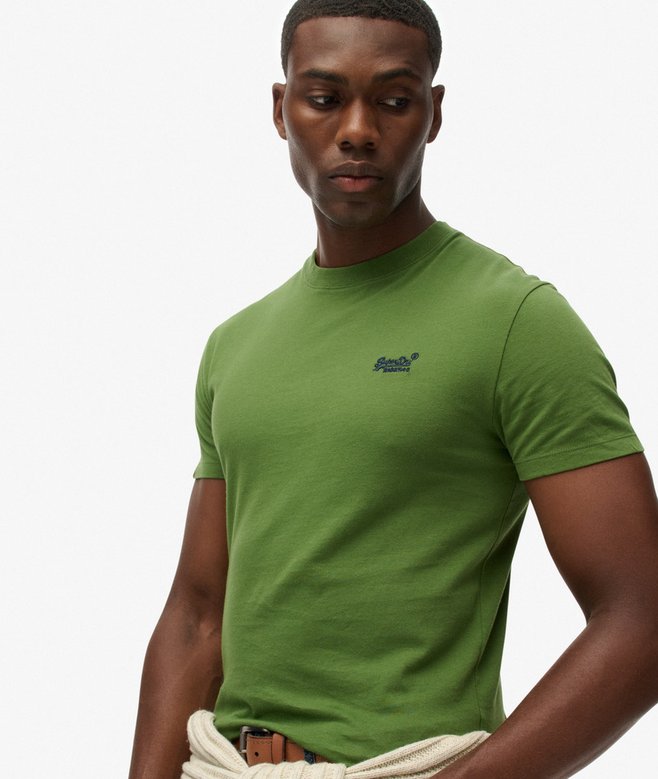 Superdry Essential Logo Embroidered T-Shirt Artichoke Green*